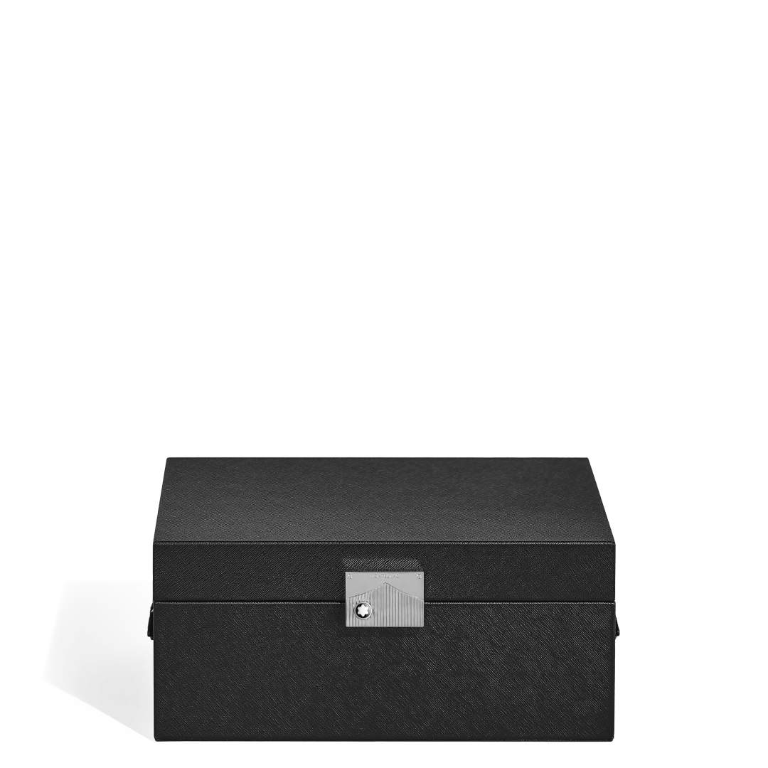 블랙 레더 시계 수납함