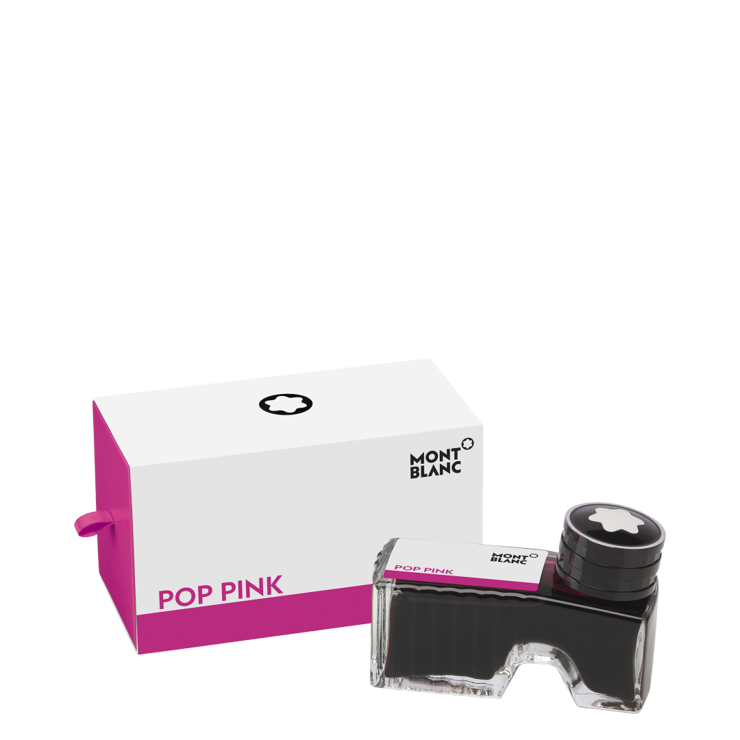 팝 핑크 컬러의 몽블랑 병잉크 60ml