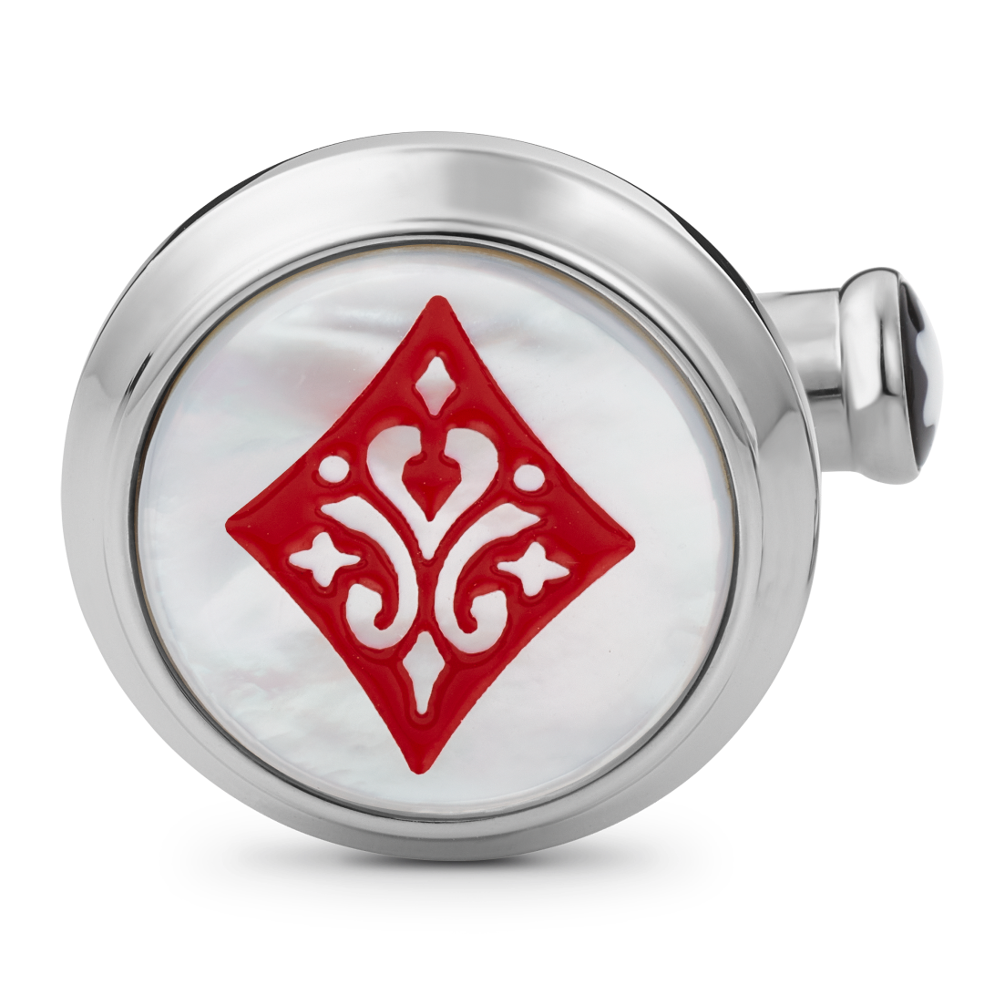 마이스터스튁 트리뷰트 투 더 북 80일간의 세계 일주 클럽 에이스 & 다이아몬드 에이스 커프링크스