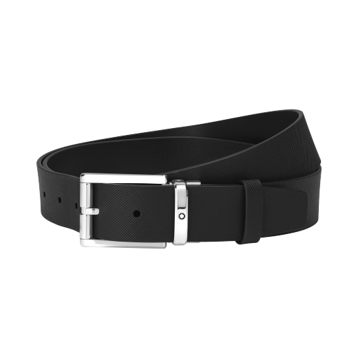 블랙 35mm 레더 벨트