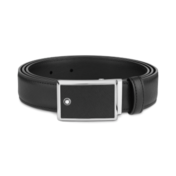 MB114421 - 블랙 30mm 레더 벨트