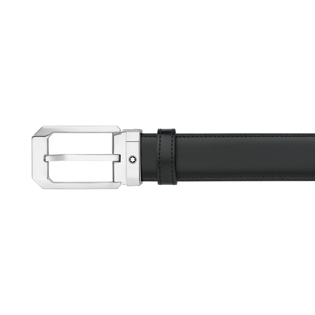 블랙/브라운 30mm 리버서블 레더 벨트
