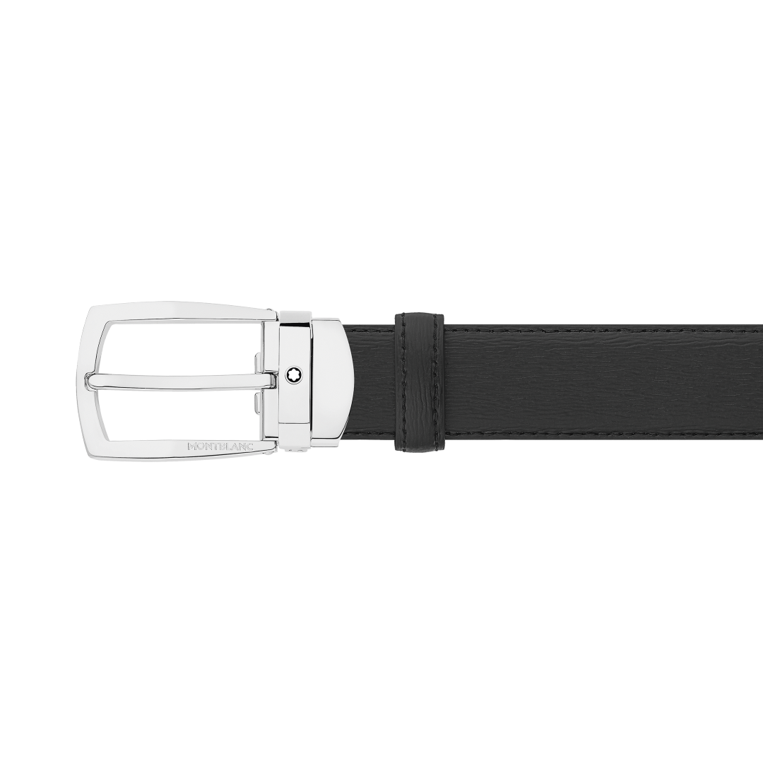 블랙 30mm 레더 벨트