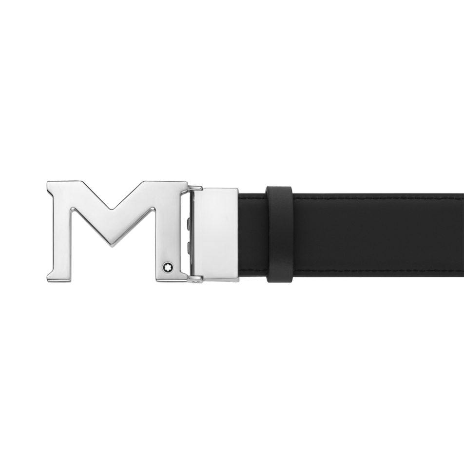 MB127697 - M 버클 블랙 35mm 리버서블 레더 벨트