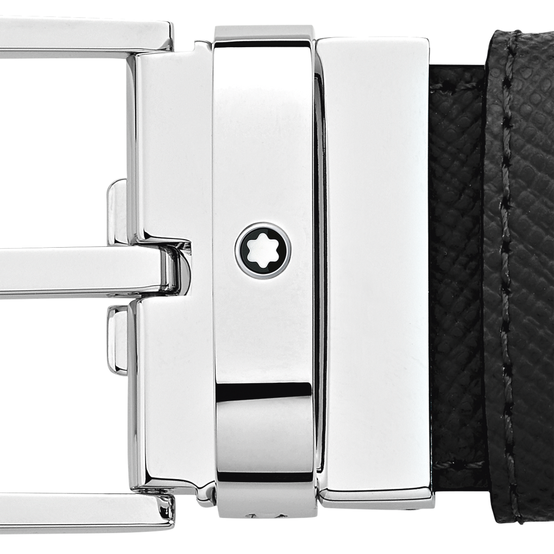 블랙/브라운 35mm 리버서블 레더 벨트