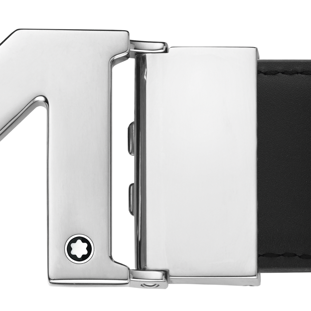 M 버클 블랙 35mm 리버서블 레더 벨트