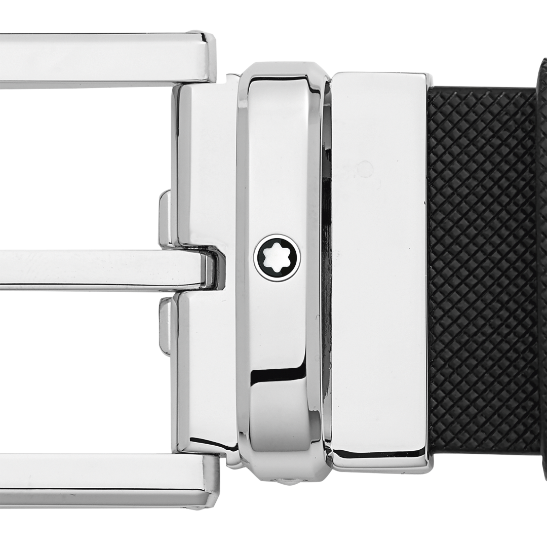 블랙 35mm 레더 벨트