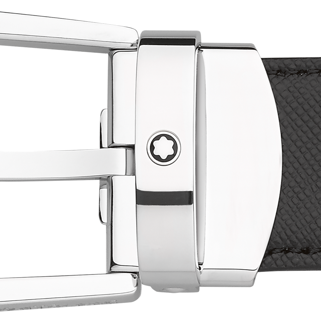 말발굽형 버클 블랙/브라운 30mm 리버서블 레더 벨트