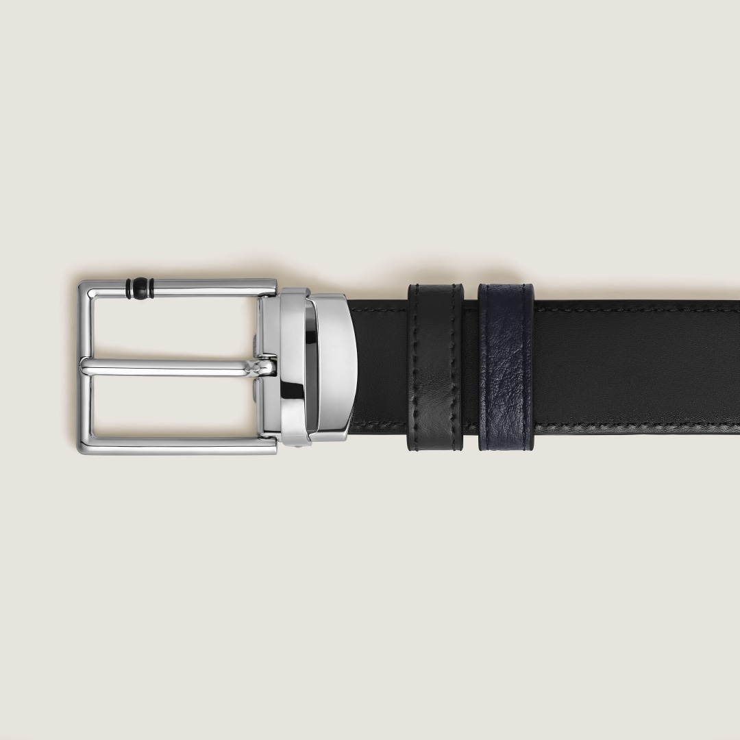 직사각형 마이스터스튁 버클 35mm 그레인 리버서블 벨트