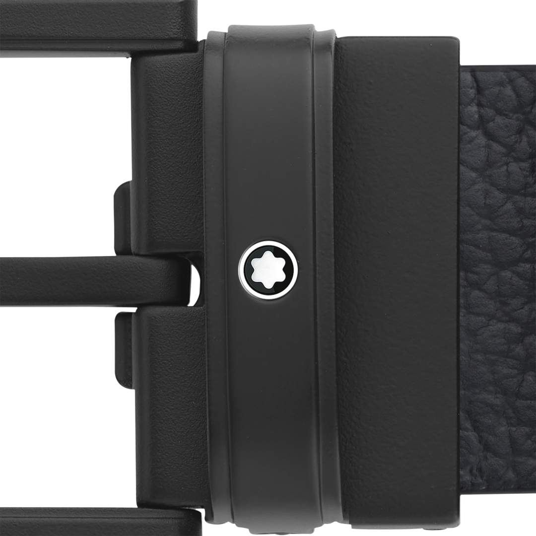 블루/블랙 35mm 리버서블 레더 벨트