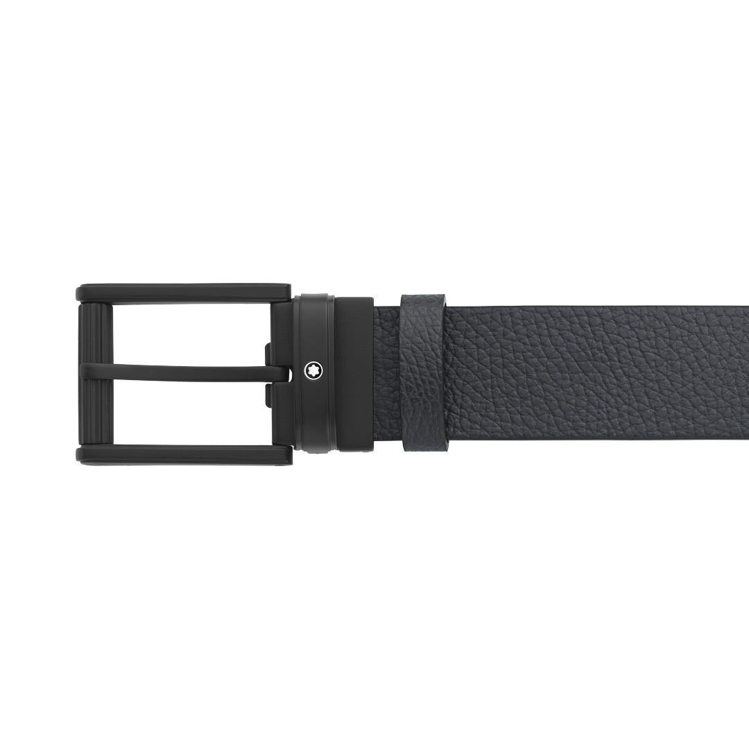 블루/블랙 35mm 리버서블 레더 벨트