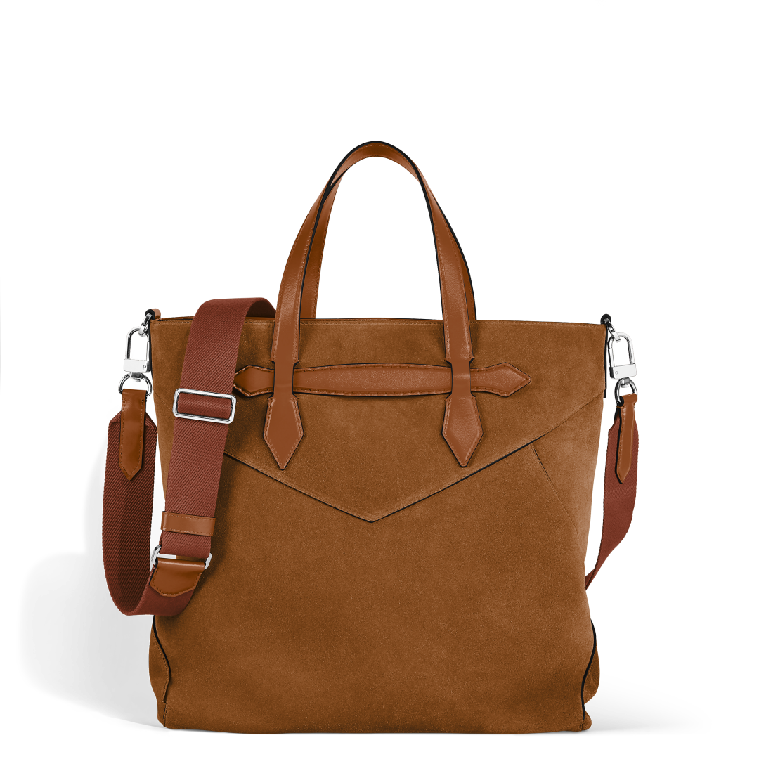 스웨이드 엔벨로프 토트 백