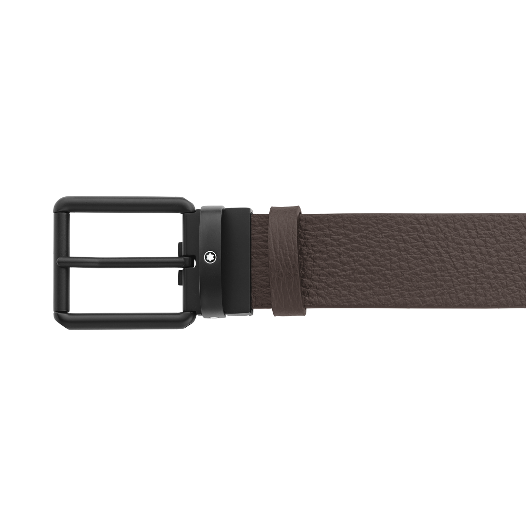 브라운/블랙 35mm 리버서블 레더 벨트