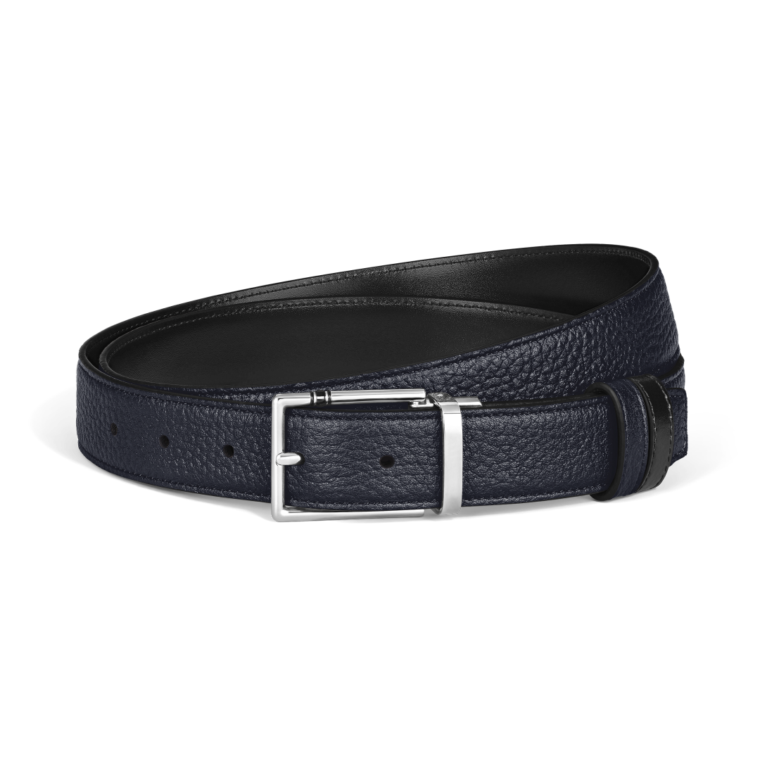 직사각형 마이스터스튁 버클 35mm 그레인 리버서블 벨트