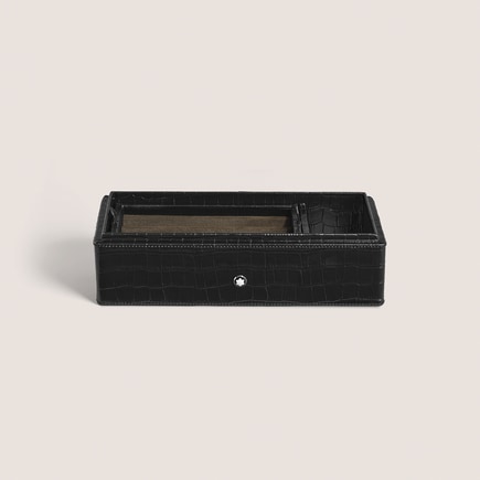 Pen Box in Croco-Embossed Leather