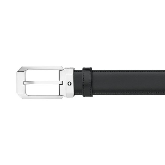 Black/brown 30 mm reversible leather belt - 3