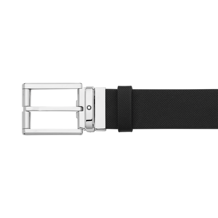 Rectangular 35 mm Belt in Textured Leather