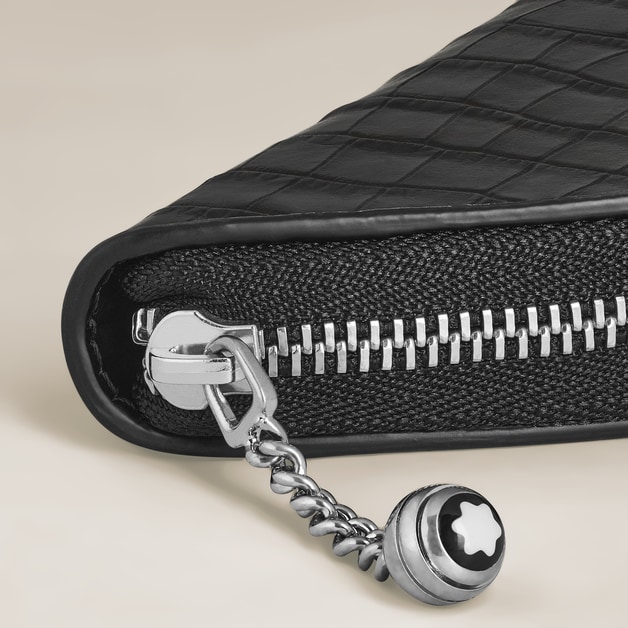 1-Pen Pouch in Croco-Embossed Leather - 3