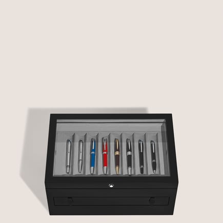 Large collector Box in wood and lacquer for 24 writing instruments