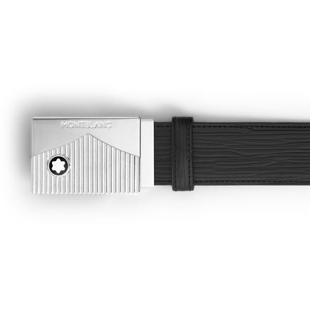 Black 35 mm leather belt