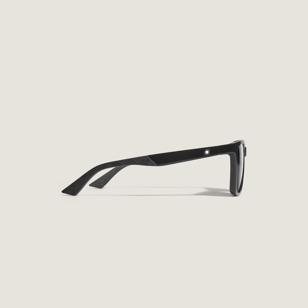 Gafas de sol rectangulares con montura inyectada negra - 2