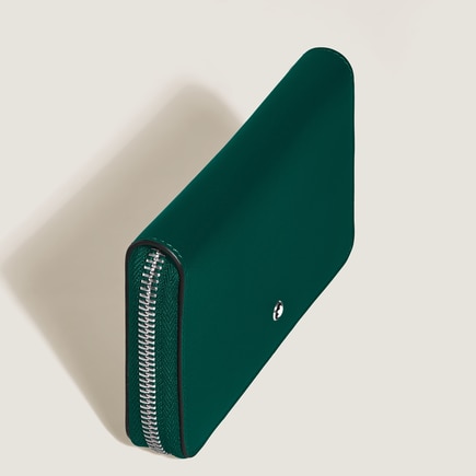 Medium Continental Wallet 12cc with Zip in Soft Leather