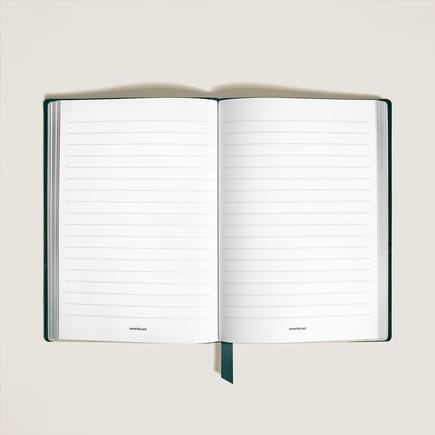 Notebook Medium, Saffiano Leather, British Green - Lined Pages