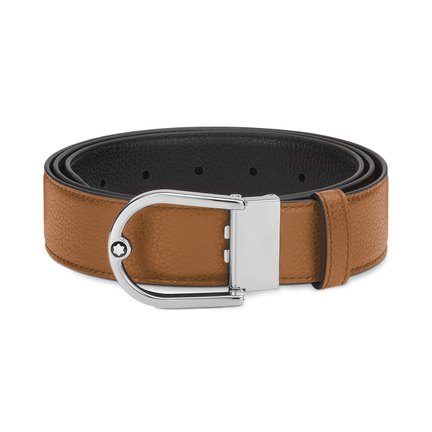 Horseshoe 35 mm Reversible Belt in Grain Leather - 1
