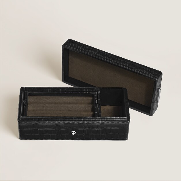 Pen Box in Croco-Embossed Leather - 5