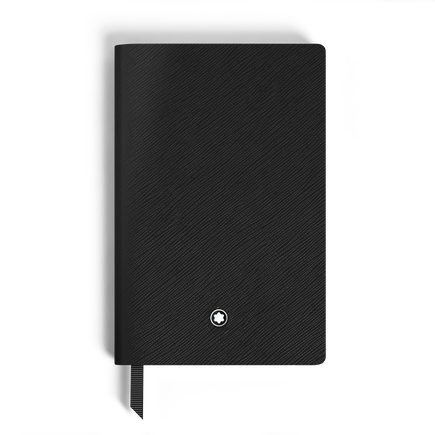 Notebook Small, Saffiano Leather, Black - Blank Pages