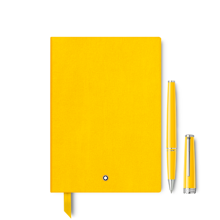 Set con rollerball PIX Yellow y Cuaderno #146, amarillo, con líneas