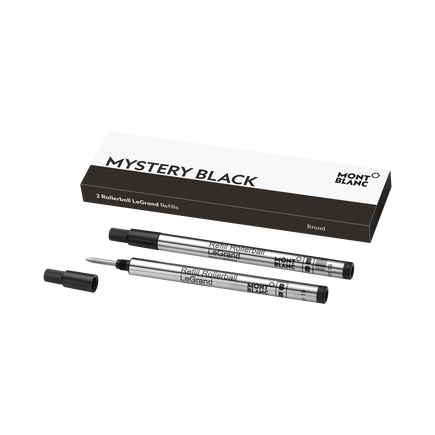 2 Rollerball LeGrand Refills, Mystery Black - Broad