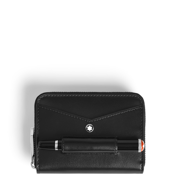 Portafoglio Mini 2 Tasche con Cerniera e Passante per Strumenti da Scrittura in Pelle Meisterst&uuml;ck - 1