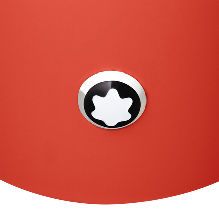 Round Desk tray in Coral Colored Lacquer Wood (Small)
