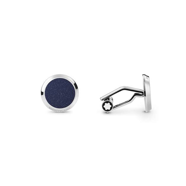 Meisterstück Cufflinks with Blue Goldstone Inlay - 1