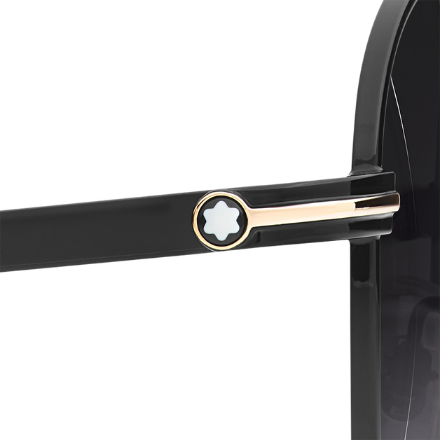 Occhiali da Sole Quadrati con Montatura in Metallo Nero - 3