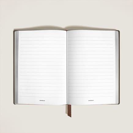 Medium Notebook in Ostrich-Embossed Leather, Lined Pages