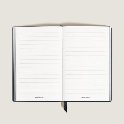 Notebook Large, Saffiano Leather, Blue - Lined Pages
