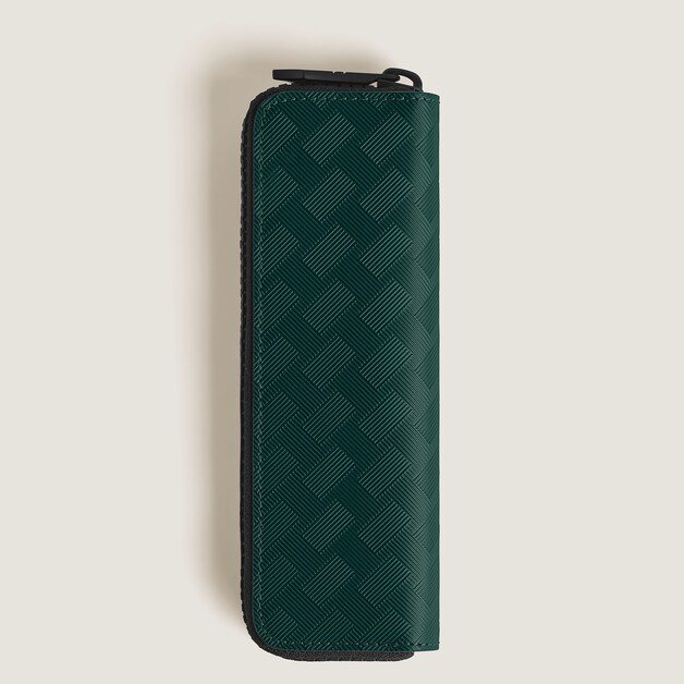 1-Pen Pouch with zip in Extreme Leather - 2