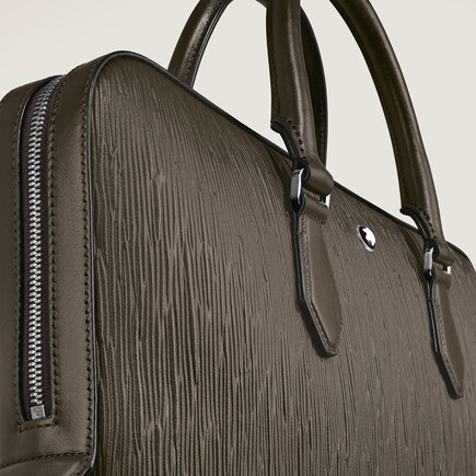 Thin Briefcase in Corteccia Sfumato Leather