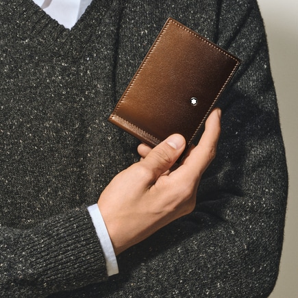 Wallet 6cc with Money Clip in Meisterstück Sfumato Leather