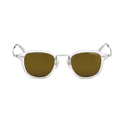 Round Sunglasses with Gray-Colored Injected Frame