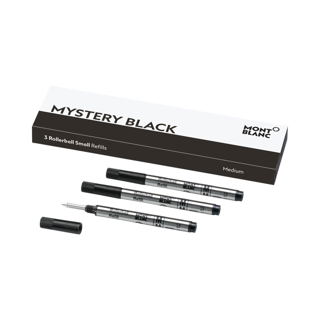 3 recharges pour rollerball petit format, noir profond (M) - 3