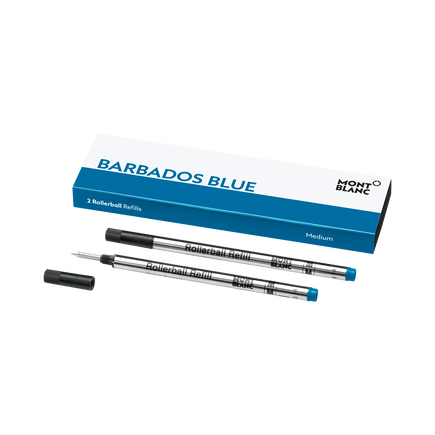 2 recharges pour rollerball (M), bleu barbade