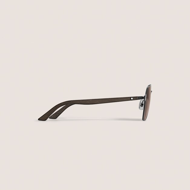 Gafas de Sol Cuadradas con Montura de Metal Negra - 2