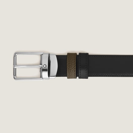 Everyday Buckle Khaki/Black 30&nbsp;mm Reversible Leather Belt