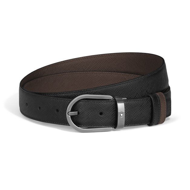 馬蹄形搭扣 30 毫米雙面皮帶，匠心皮革 - 1