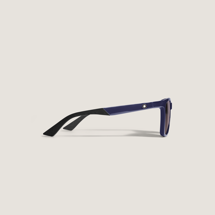 Squared Sunglasses with Injected Blue Colored Frame
