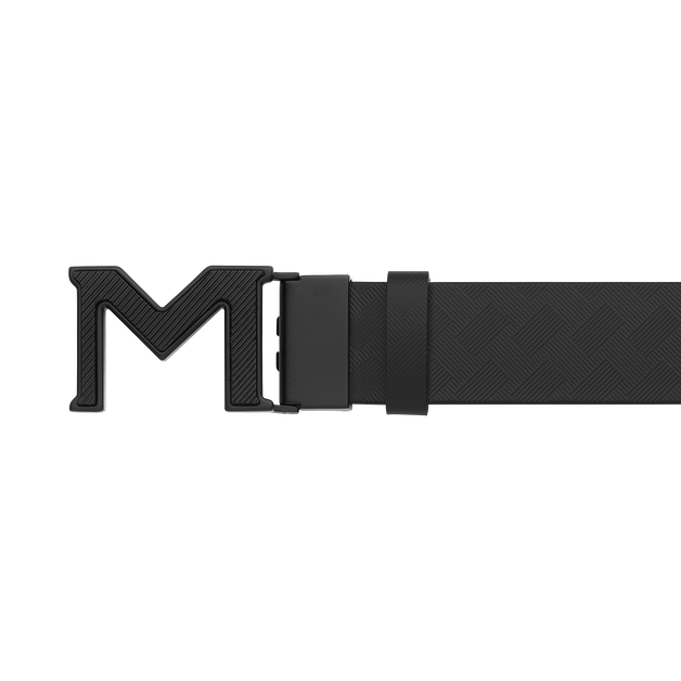 M buckle Extreme 3.0 black/plain black 35 mm reversible leather belt - 5