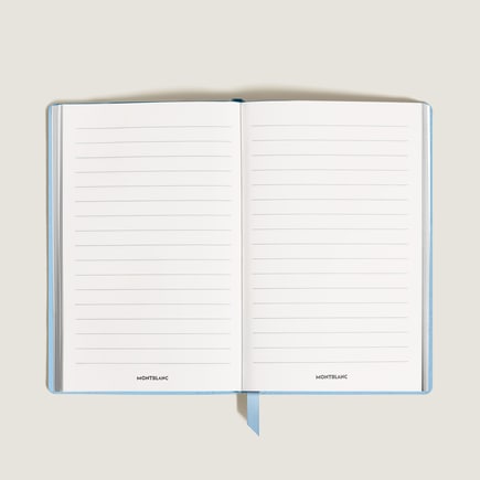 Notebook Large, Saffiano Leather, Pale Blue - Lined Pages